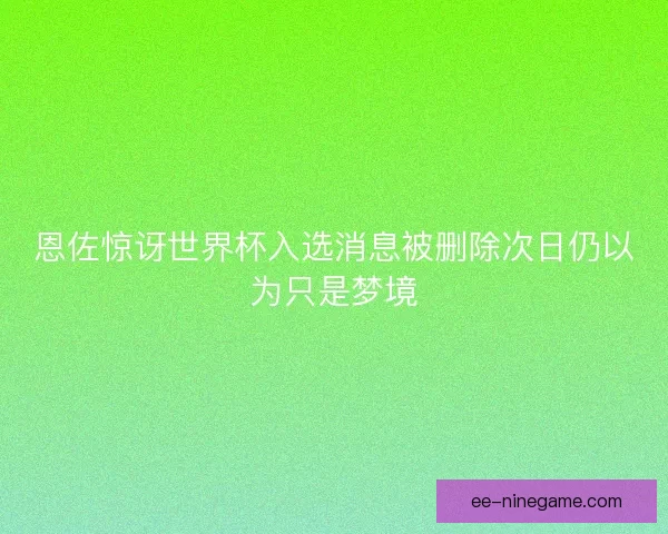 恩佐惊讶世界杯入选消息被删除次日仍以为只是梦境